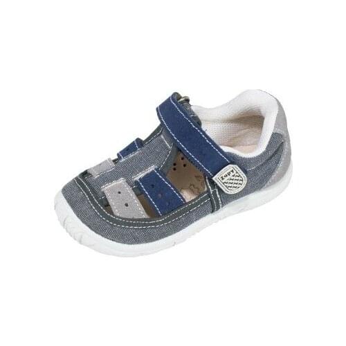 Lonettes Zapy for kids canvas sandals with two intercalated straps and velcro