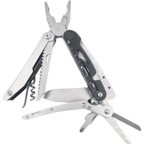 Multifunctional cutting pliers Hiking Emergency Survival Multitool 10 in 1 with Folding Mini Knife Saw Screwdrivers