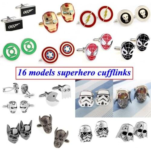 Fashion Superhero Cufflink Cuff Link 1 Pair Big Promotion