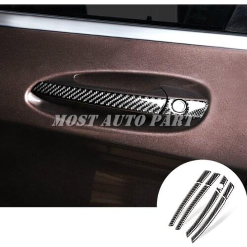Carbon Fiber Car Door Handle Cover Trim 8pcs For Benz GLA X156 2013-2018 Car accesories interior Car decoration