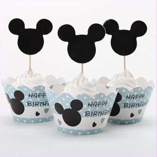 New Little mouse Cupcakes decorations toothpicks cake toppers birthday party supplies wedding Dessert Table arrangement