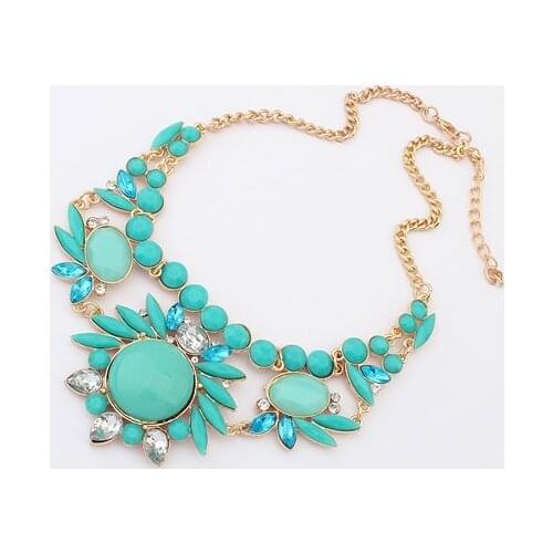 Newest Free Shipping Ethnic Joker Sweet Acrylic Charm Maxi Necklaces & Pendants Fashion Jewelry Statement Jewelry Women N901