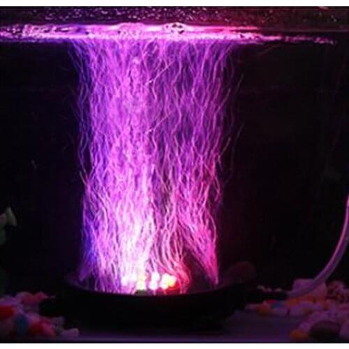 Underwater RGB Fish Tank Air Curtain Bubble Light 6 Color Changing LED Submersible Aquarium Decorate Light UK Plug