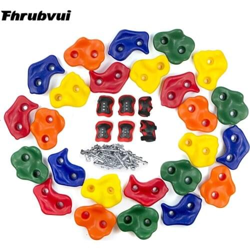 Multi-Colored Kids&Adults Large Rock Climbing Holds Climbing Rocks for Outdoor Indoor Home Playground DIY Climbing Wall Kits