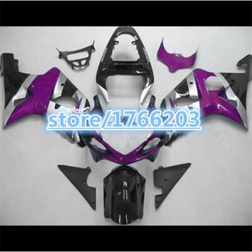 Silver purple Fairing Kit For A GSX-R1000 GSXR1000 GSX R1000 GSXR 1000 K2 K1 00 01 02 2000 2001 2002 Fairings BBF