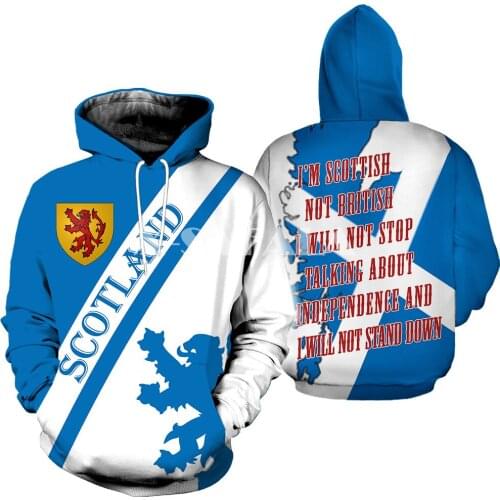Scottish Love Country Scotland 3D Print XS-7XL Hoodie Man Women Harajuku Outwear Zipper Pullover Sweatshirt Unisex-2