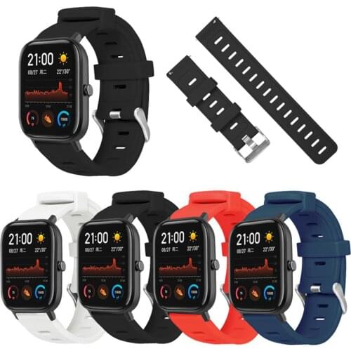 Silicone Sport Strap For Huami Amazfit GTS Monochrome Silicone Smart Watch Strap For Xiaomi Huami Amazfit GTS SmartWatch