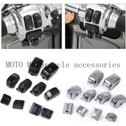 Replacement Hand Controls Housing Switch Cover Button Cap Kit 10Pcs/Lot fit for Harley Softail Dyna Road King Tour Glide Street