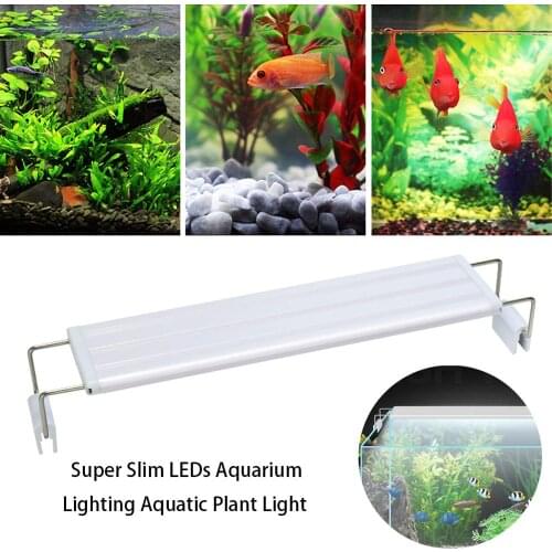 New Arrivals 220v Super Slim LEDs Aquarium Lighting Aquatic Plant Light Extensible Clip on Lamp For Fish Tank
