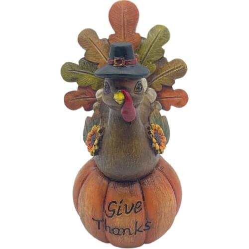 Ornaments Garden Thanksgiving Party Outdoor Decoration Gifts Festival Supplies Resin Christmas Artificial Turkey
