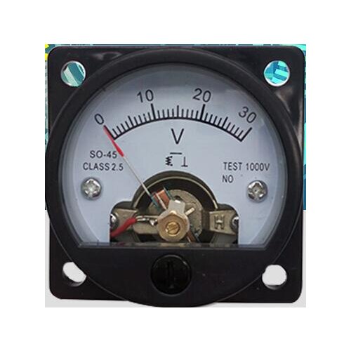 1PC DC 100mV 3V 5V 10V 15V 30V 100V 150V 300V Screw Mounted Voltage Panel Meter Voltmeter SO-45