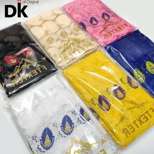 2.5 Yards 2021 Top Quality Women Party Dress Sewing Basin Riche Gextczer Senegal Embroidered 100% Cotton Elegant Fabric