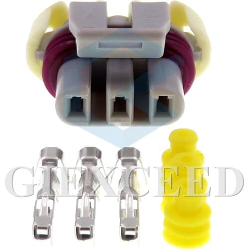 2 Sets 3 Pin 12129946 LS MAP And 58x Crank Engine Speed Sensor Connector Wiring Connector Socket