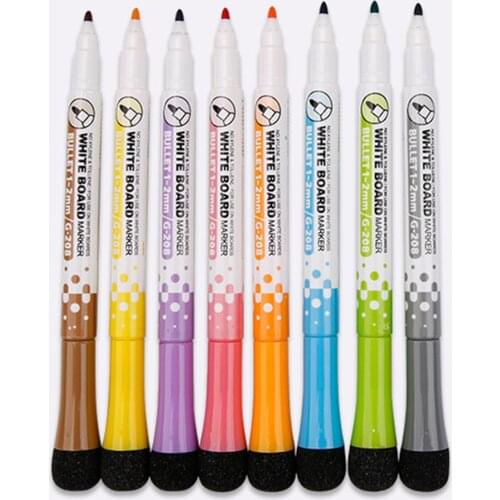 4pcs/set Whiteboard Magnetic Erasable Pens Markers Dry Erase Pages Childrens Drawing Pen Board Markers