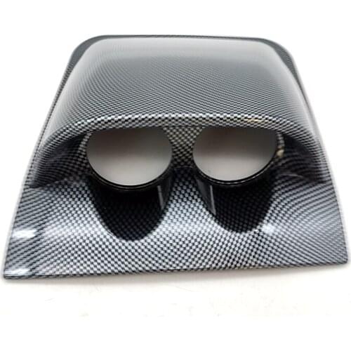 52mm Dual Hole Gauge Pod Carbon Fiber Look Plastic Automobile Gauges Mount Holder
