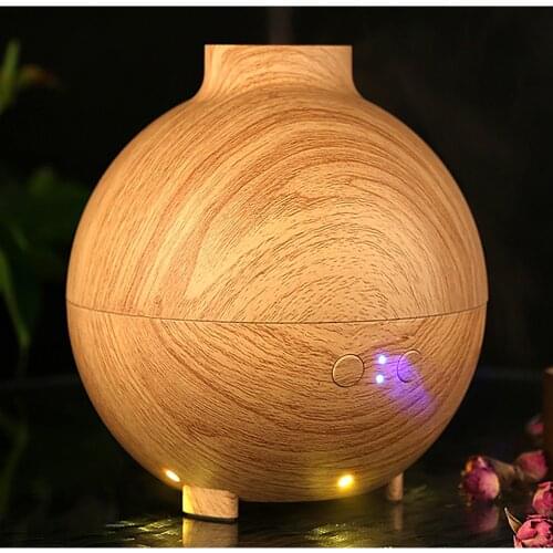 600ML Aromatherapy Diffuser, Large Capacity Aroma Essential Oil Diffuser Ultrasonic Air Humidifier with LED Light for Room