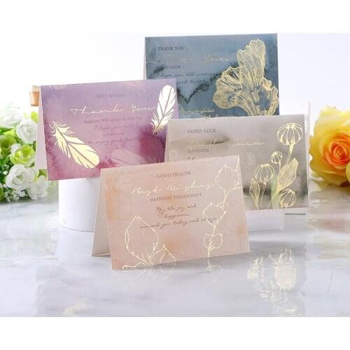 8pcs/lot Sulfuric Acid Paper Envelopes Bronzing Greeting Card Blessing Cards Teachers Gift Invitations Postcard School Supplies