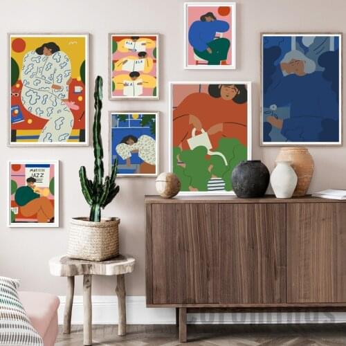 Abstract Figure Matisse Wall Art Canvas Painting Nordic Canvas Posters And Prints Vintage Wall Pictures For Living Room Decor