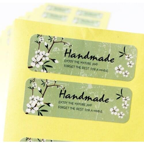 Free Shipping 1200PCS/lot Cute Flower Hand Made Seal Sticker For Gift Cake Baking Sealing Stationery Sticker Sticker