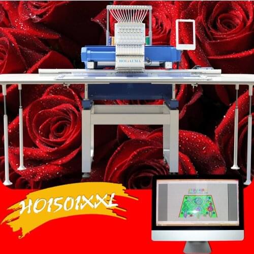 Big Flat Single Head Embroidery Machine Computerized 15 Needles Dahao Embroidery Machine Price, 360*1200 mm