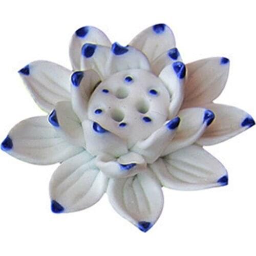 Lotus Incense Burner Holder Ceramic Handicraft Incense Burner Holder for Home A1
