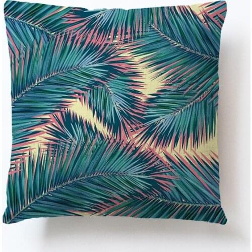 Tropical Rainforest Plant Leaf Hug Flower Pillowcases Sofa Car Decoration 45x45CM Nap Pillowsham Cushion Cover Baby Kids Gift
