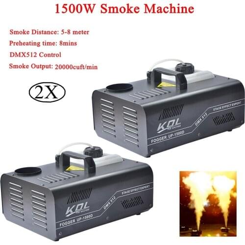 Disco Stage Equipment 1500W DMX Smoke Machine With Wireless Remote UP Smoke Spray Effects For Party Club Halloween Decorations