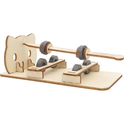 Physics STEM kits Magnetic Car Collective Simple Operation Wood Magnetic Induction Assembly Toy for Kid Teaching Resources