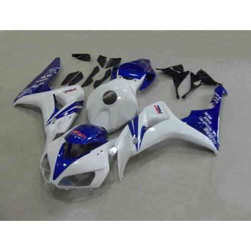 Motorcycle Fairing kit for CBR1000RR 06 07 CBR1000 CBR1000RR 2006 2007 CBR 1000 RR white blue Fairings set+gifts HB10