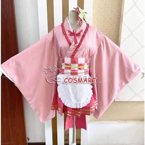 Demon Slayer Kimetsu no Yaiba Tsuyuri Kanawo Maid Uniform Dress Cosplay Costume Halloween Party Suit For Women Outfit Customized