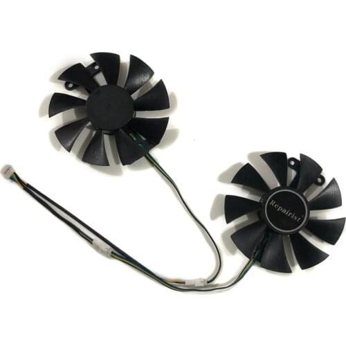 2pcs/set GTX1060 GPU Cooler Video Cards Fan For KFA2 GTX 1060 EX OC White Graphics Card Cooling As Replacement