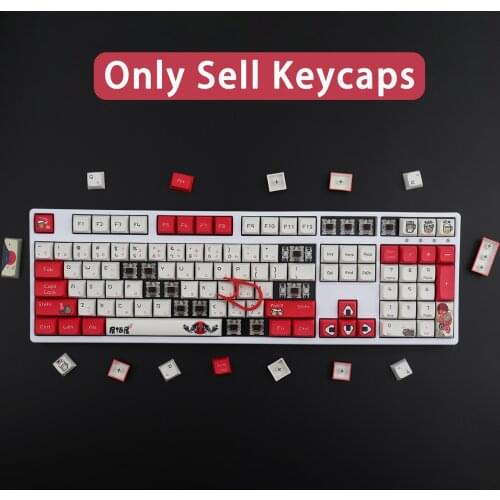 PBT Dye Sublimation Custom Injection Keycaps Upgrade 108key Keycap Set, Set OEM Profile Japanese Element Keycap Cherry MX Keycap