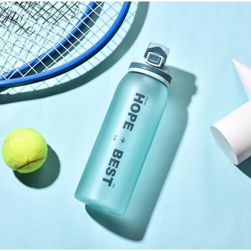 Tritan Plastic Transparent Frosted Sport Water Bottle BPA-Free Health Eco-Friendly Drop Resistant Portable Straight Drinking Cup