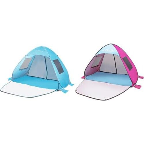 Beach TentPop Up Sun Shelter Easy Setup Portable Sun Shade Tent 190T waterproof silver coated polyester cloth