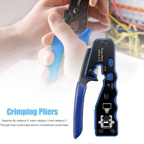 Practical Crimping Pliers Cable for 8P/CAT6/CAT5E/CAT5 Crystal Head Clamp Network Wire Squeeze Cutting Tool