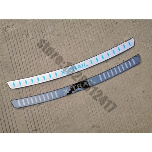 For Nissan X-Trail X Trail T32 2014- 2021 rear styling Stainless Steel Rear Bumper Protector Sill Trunk Tread Plate Trim
