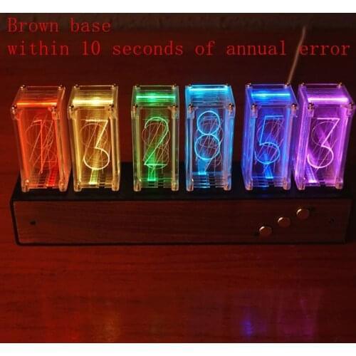 LED light luxury desk clock living room computer desktop creative pendulum clock digital luminous silent sitting clock quasi