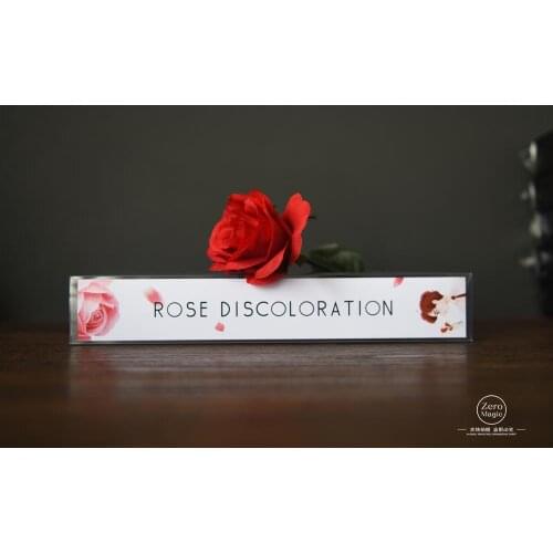 Roses Discoloration (Gimmick Rose and Instruction) Magic Tricks Fun Stage Magia Change Color Roses Flowers Gimmick Props Wedding