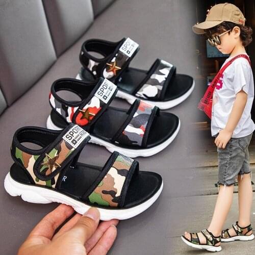 Boys' Sandals 2021 New Fashion Korean Summer Childrens Shoes Student Beach Shoes Baby Girl Shoes