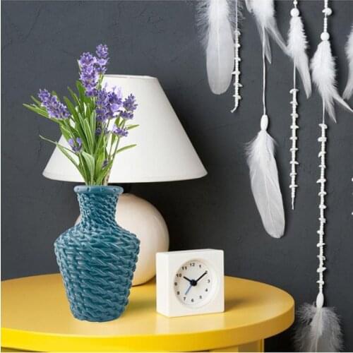 Modern Desktop Vases Nordic Style Plastic Vase Imitation Ceramic Woven Plant Flowerpot Home Decor Household Flower Vases