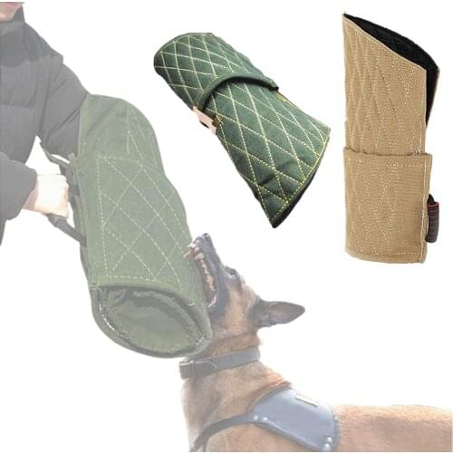 FIRECLUB Dog Training Sleeves Arm Protective Dog High Quality Hemp Training Bite Sleeve Agility Equipment Yellow and Green