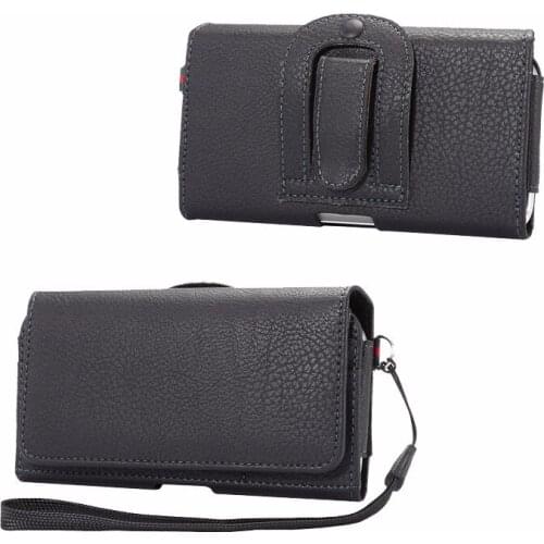 Universal Mens Casual Vintage Waist Bag Mobile Phone Case Multi-function Magnetic Buckle Pouch with Card Holder+Hand strap