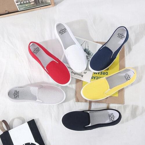 In The Spring of 2021, Korean Version of Simple Canvas Shoes, Candy Color Womens Shoes, Leisure Fashion, Womens Shoes