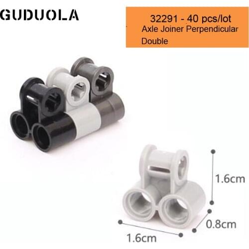 32291 Technic Axle joiner perpendicular double Building Block MOC Part Connector Accessories Assembly Educational Toys 40pcs/lot