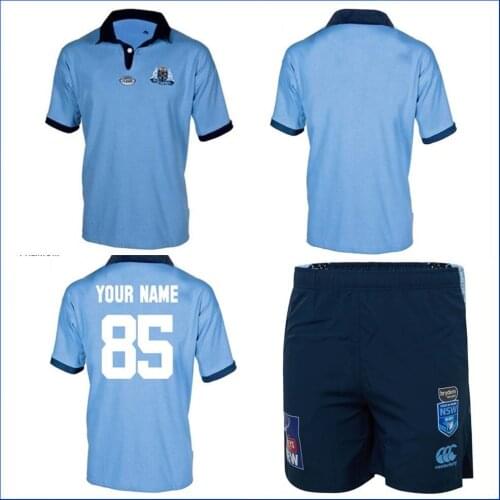 1985 NSW BLUES RETRO RUGBY JERSEY 1985 nsw blues Rugby TRAINING SHORTS JERSEY size S--5XL