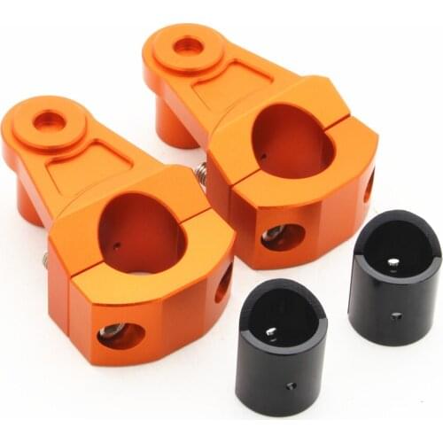 Aluminum HandleBar Fat Bar Mount Clamp Risers Adaptor 7/8 22mm 28mm Motorcycle Silver for ktm yamaha honda kawasaki