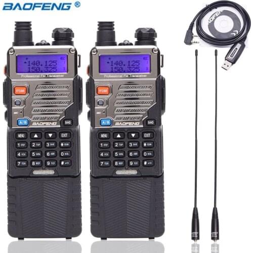 2pcs BAOFENG UV-5RE Walkie Talkie 8W high Power 3800mah Battery 10km long range VHF/UHF 136-174MHz&400-520MHz Dual Band CB Radio
