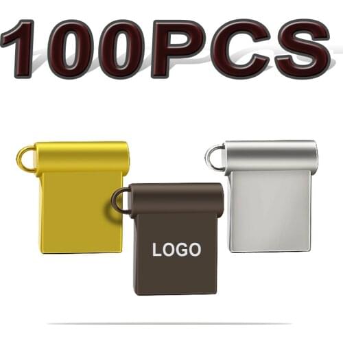 Hot selling Mini metal usb flash drive 4gb 8gb 16gb 32gb 100PCS memory stick small U disk pen driver for Super tiny