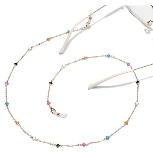 Imixlot 1 Piece Simple Charm Colorful Beads Reading Glasses Hanging Chain Women Fashion Spectacles Holder Neck Cord Decoration