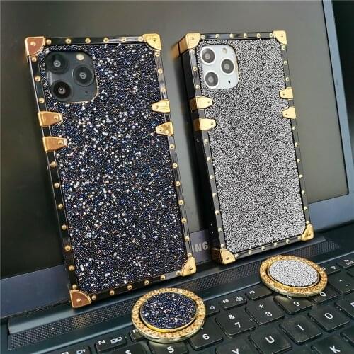 Luxury Glitter Bling Beads Particles Case for LG Stylo 5 7 4 Stylo5 Stylo6 K51 K61 Stylo 6 Vintage Square Soft Back Cover Cases